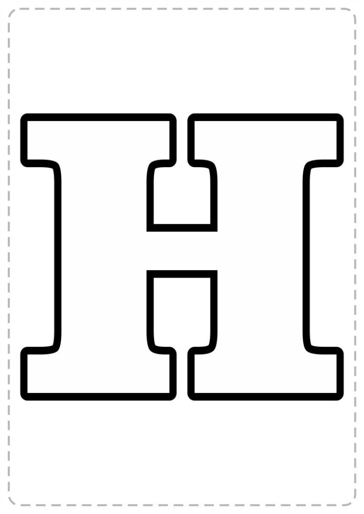Letras H para imprimir - Letras para imprimir