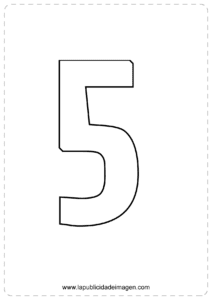 Número 5 para imprimir - Letras para imprimir